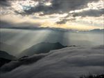 美丽的云瀑