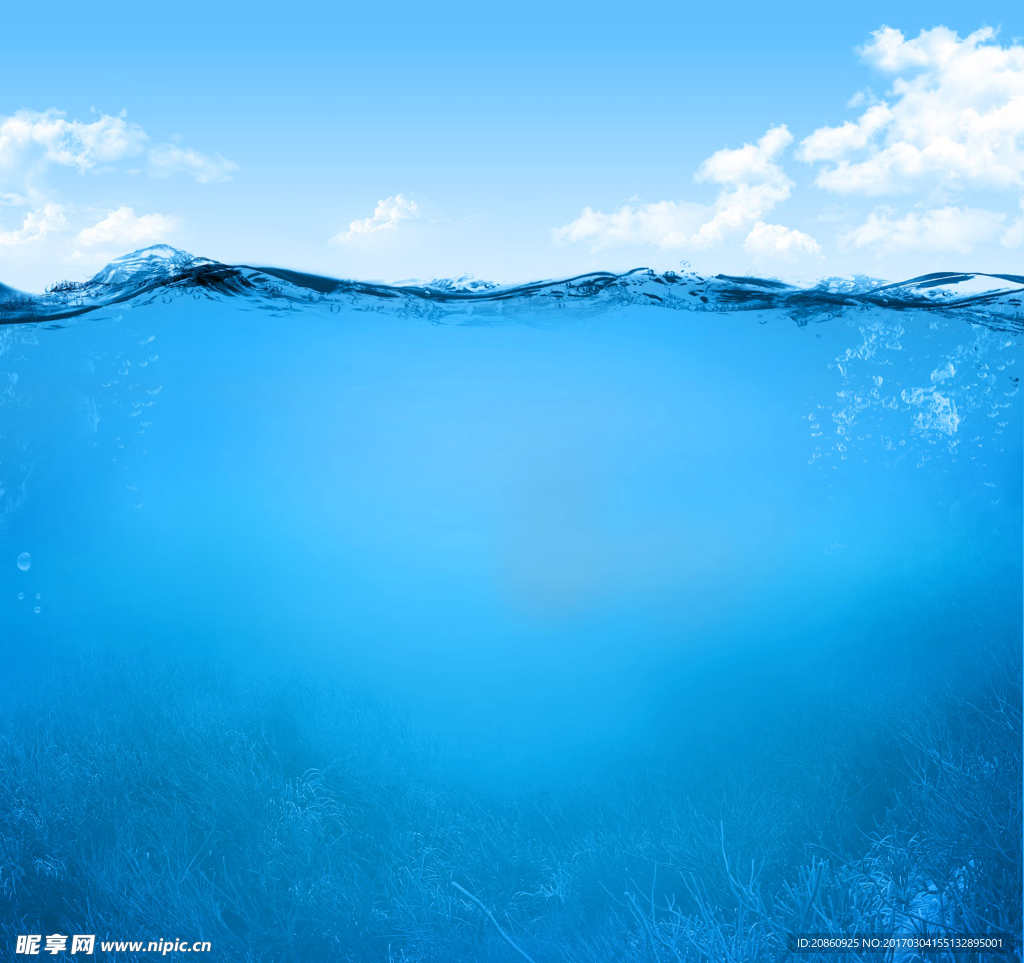 海水一天景色图片