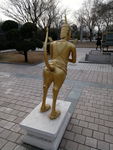 寺院人像微缩雕塑像背面