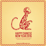 小猴子剪纸