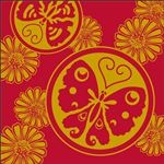 蝴蝶花纹壁画