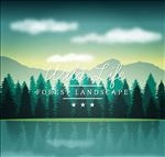创意森林湖泊风景矢量素材