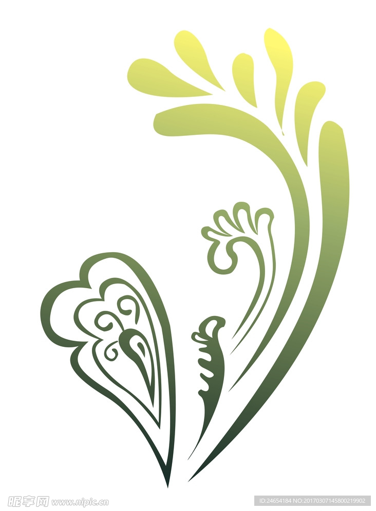 线性植物花纹