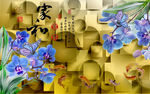 3D圆圈百合素材