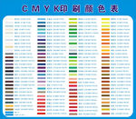 CMYK颜色值表