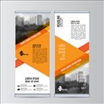 橙白色展架