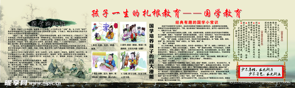 学校展板国学教育