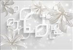 梦幻百合立体背景墙