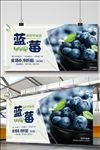 简洁大方的蓝莓海报展板