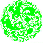 圆形鱼矢量图