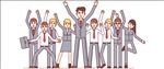 握手工程师等人物创意