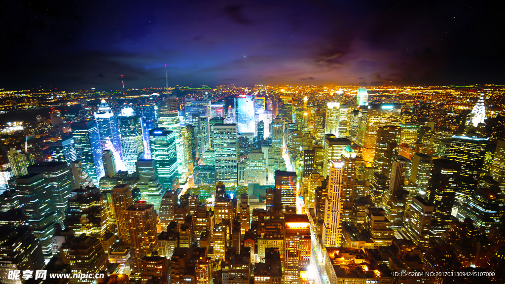 现代城市夜景