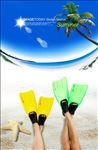 清凉夏日背景海报