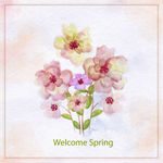 手绘水彩春季花卉