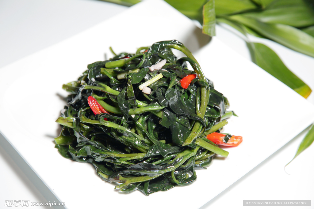 泰椒炒紫菜心