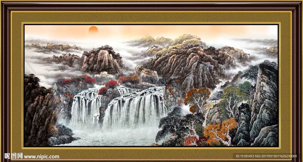 巨幅山水画
