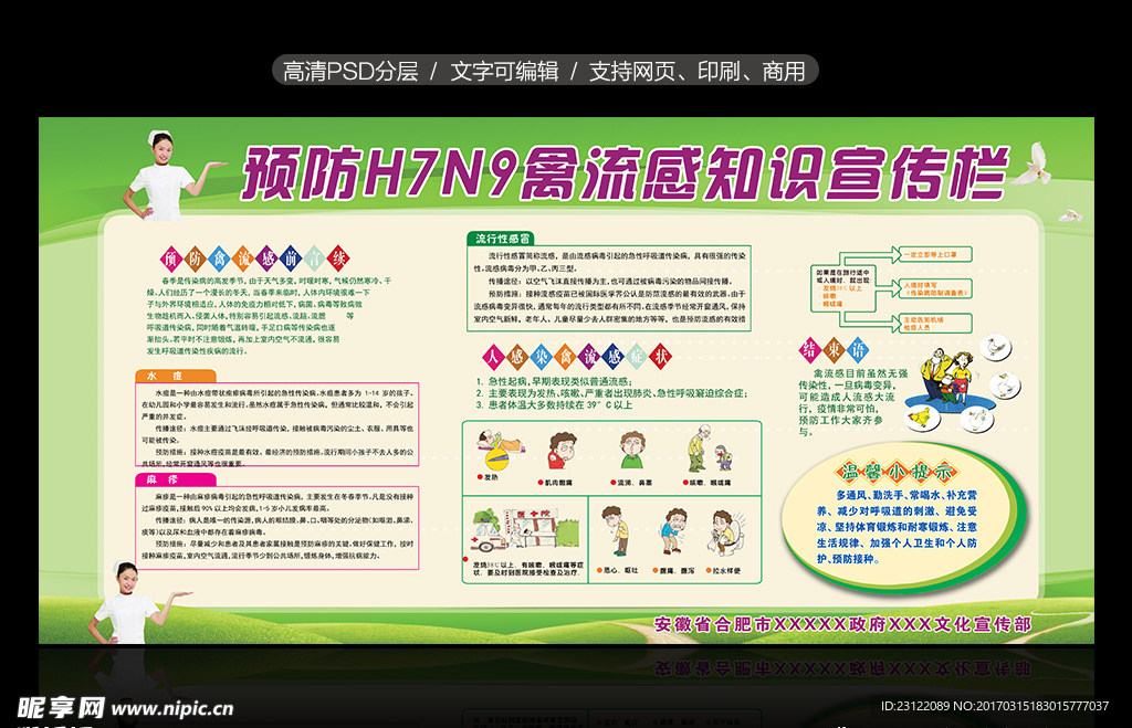 预防H7N9展板