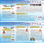 图书推荐图书馆蓝色展板