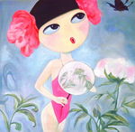 梦幻超现实 性感女人 油画图片