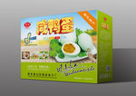 绿色特产咸鸭蛋包装箱平面展开图