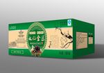 绿色酱菜包装箱平面展开图