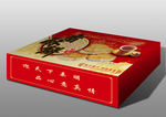 红色果品糕点礼品盒平面展开图