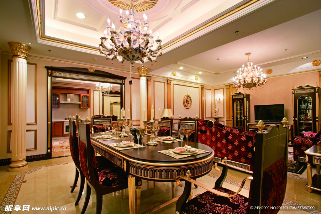 法式风格室内装饰实景图