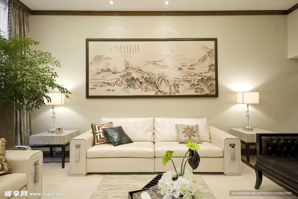 新中式风格室内装饰实景图