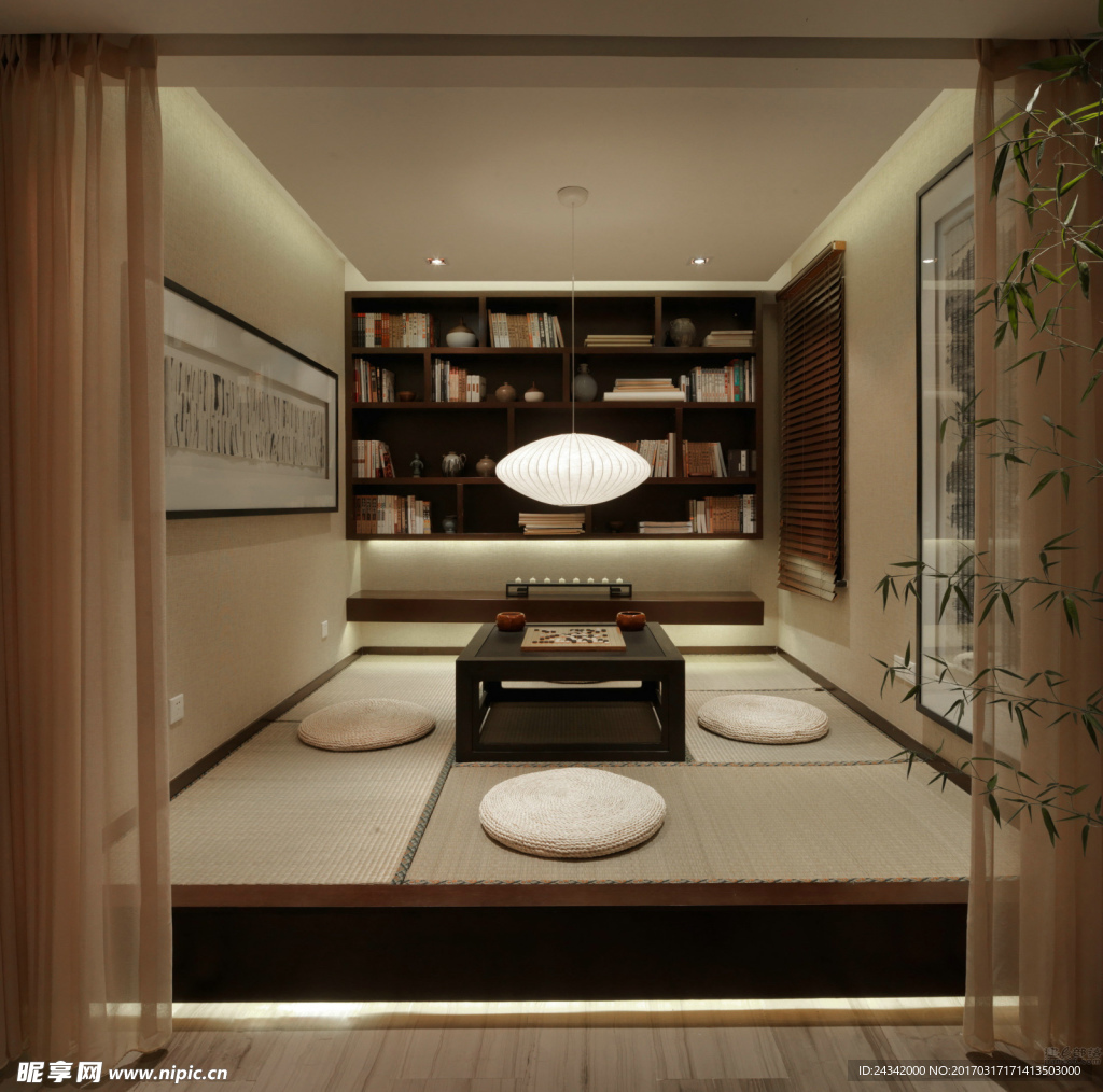 新中式风格室内装饰实景图