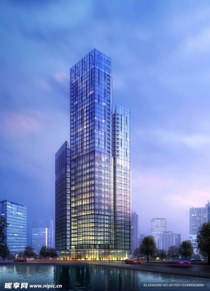 商业建筑设计效果图psd源文件