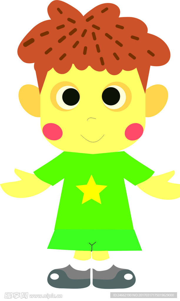 卡通小男孩