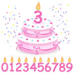 美味生日蛋糕矢量素材