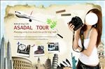 美女旅游留学背景