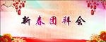 新春团拜会背景海报