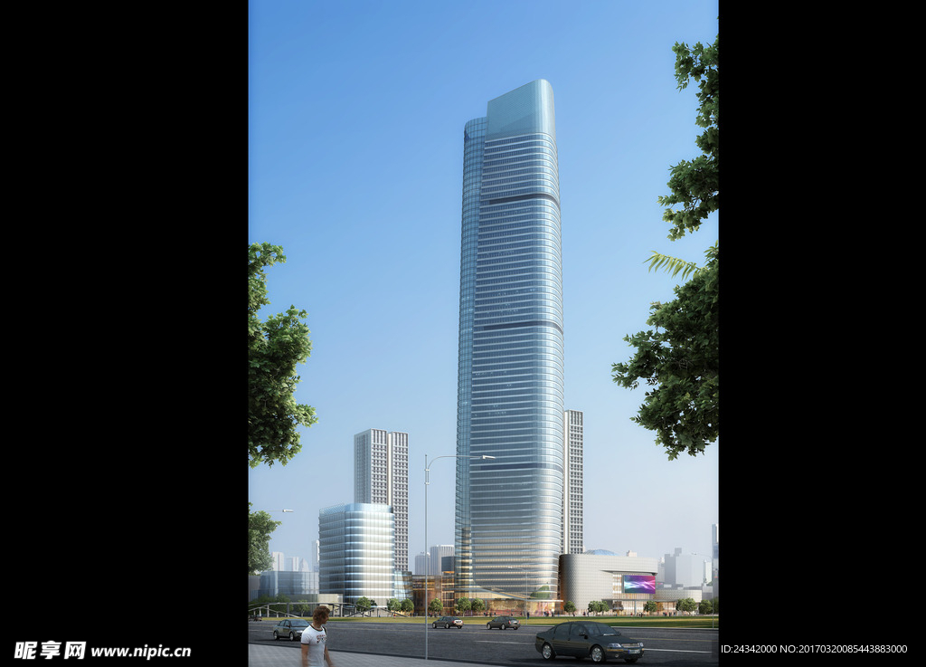 商业建筑设计效果图psd源文件