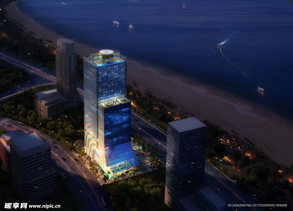 商业建筑设计效果图psd源文件