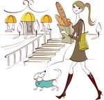 休闲女人插画