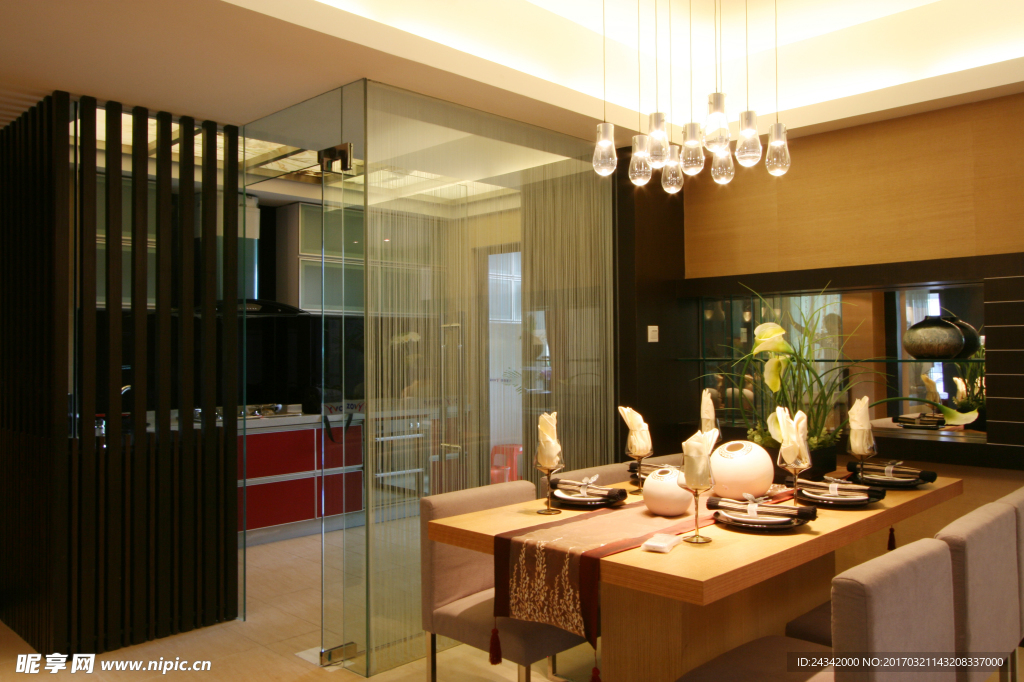 新中式风格室内装饰实景图