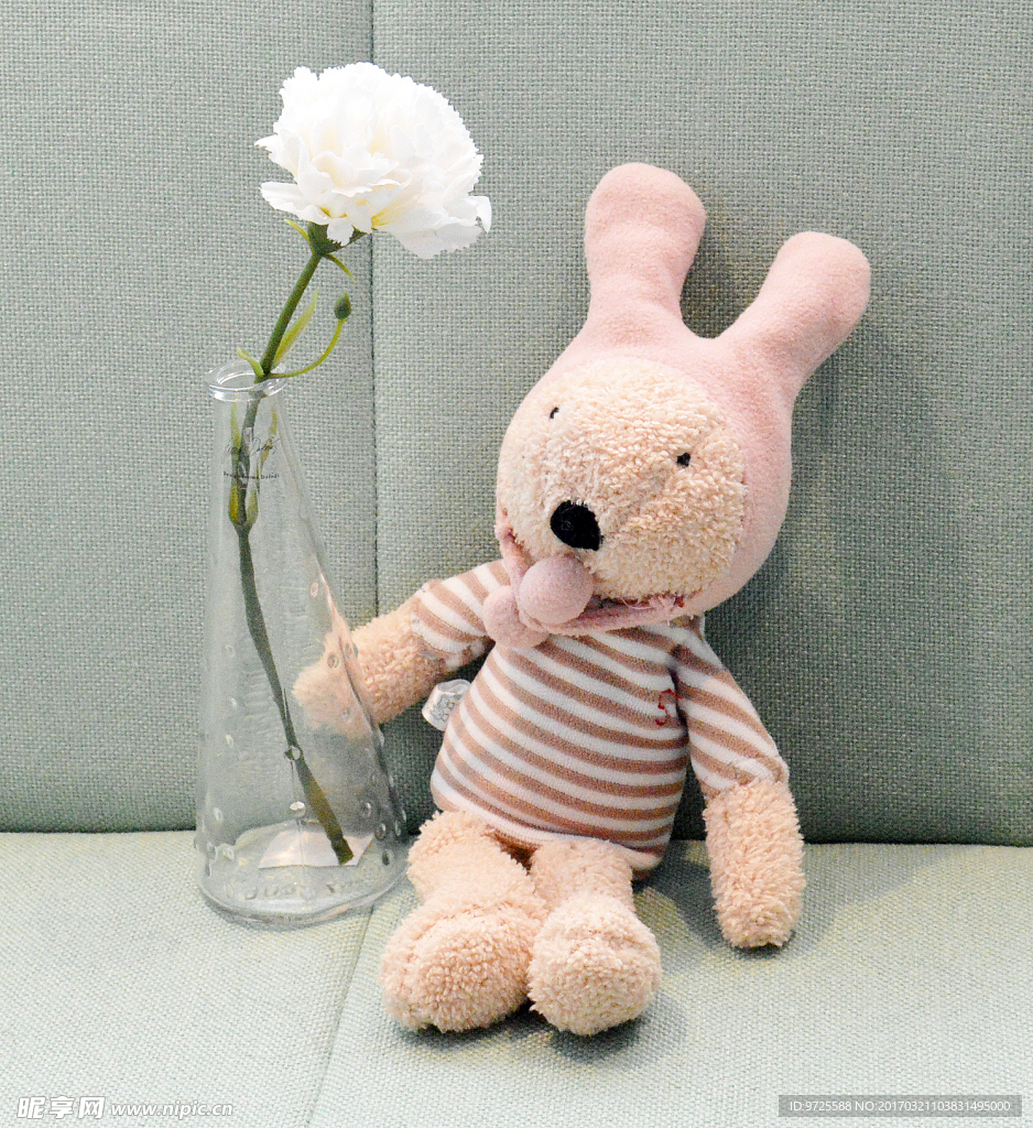 小兔子 毛绒玩具 摄影