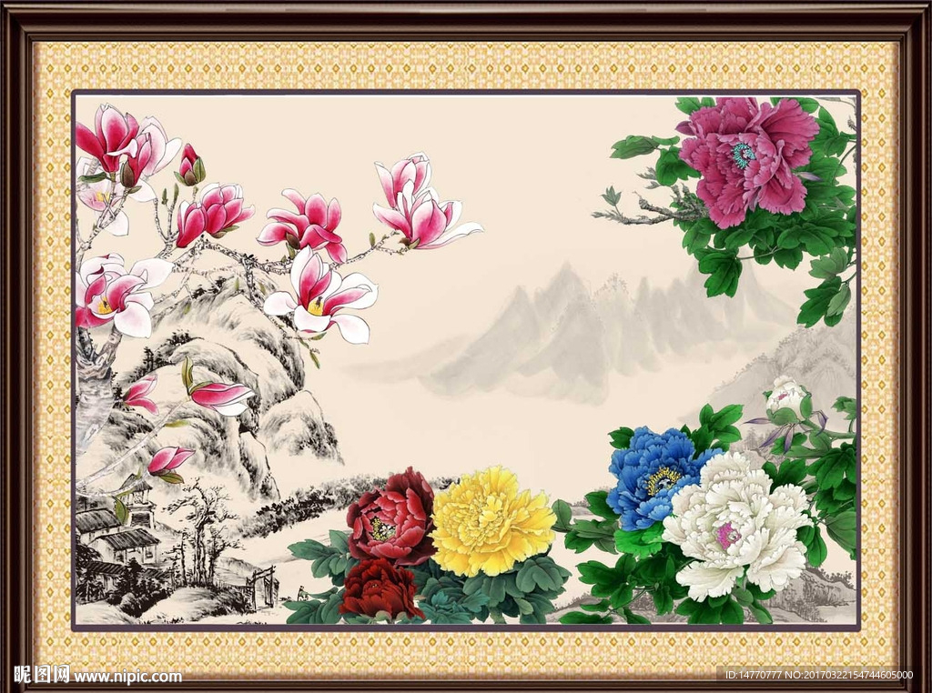 国画牡丹
