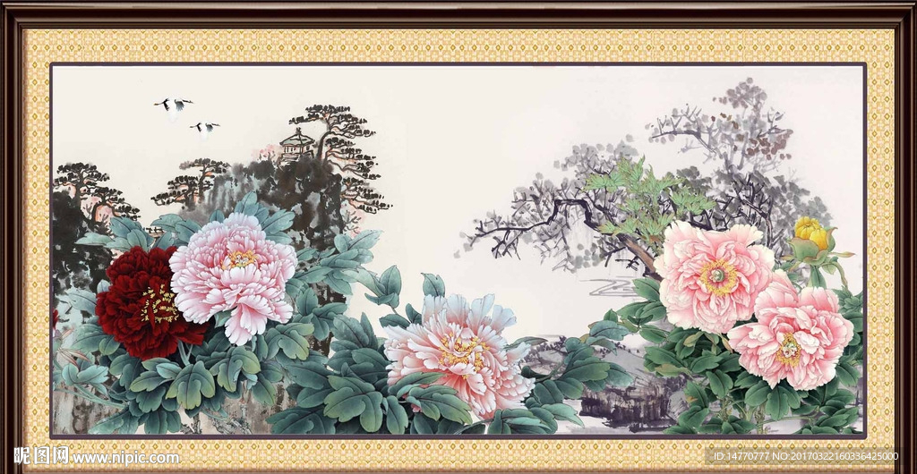 国画牡丹