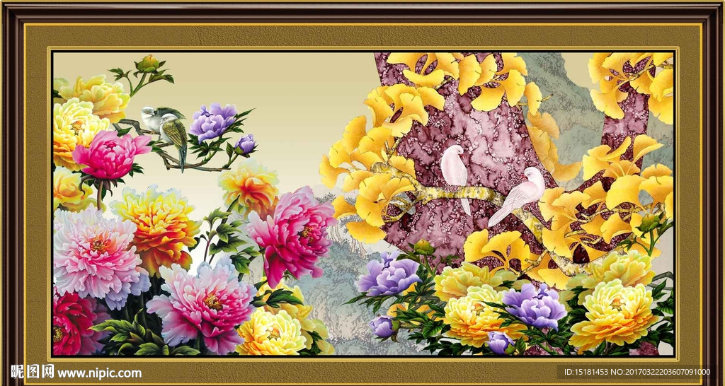国画牡丹