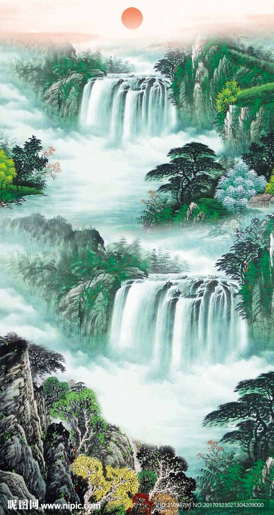 国画山水玄关
