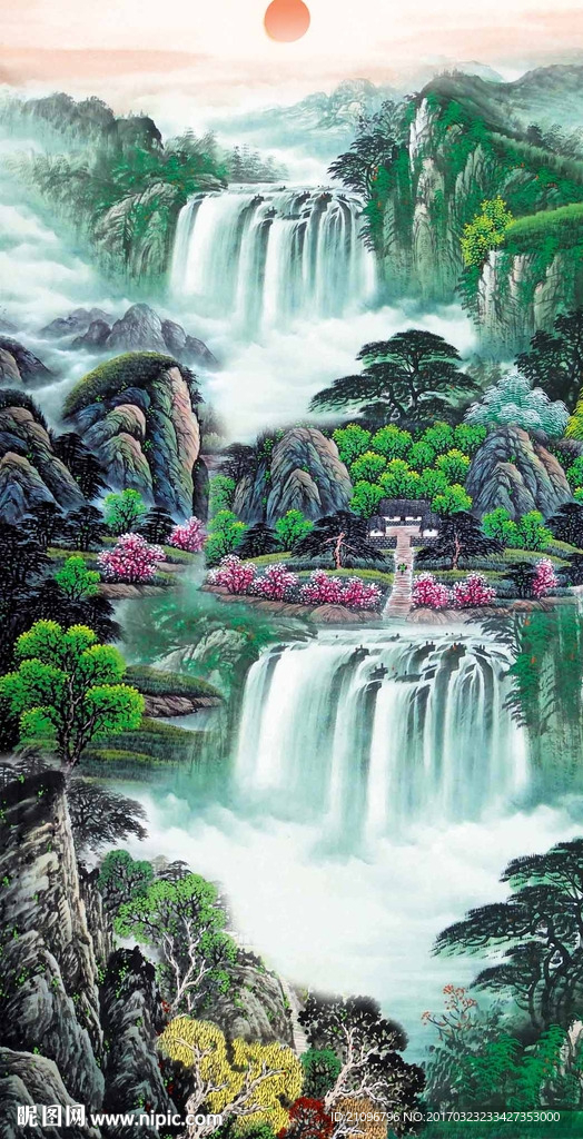 玄关国画山水