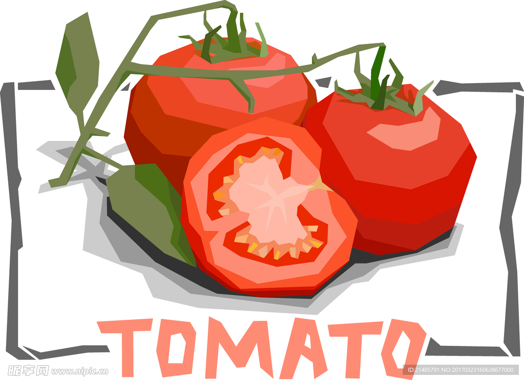 矢量西红柿