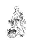李时珍国画矢量图