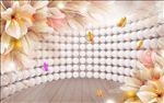 3D立体梦幻花卉背景