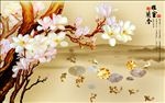 雅室兰香玉兰电视背景墙