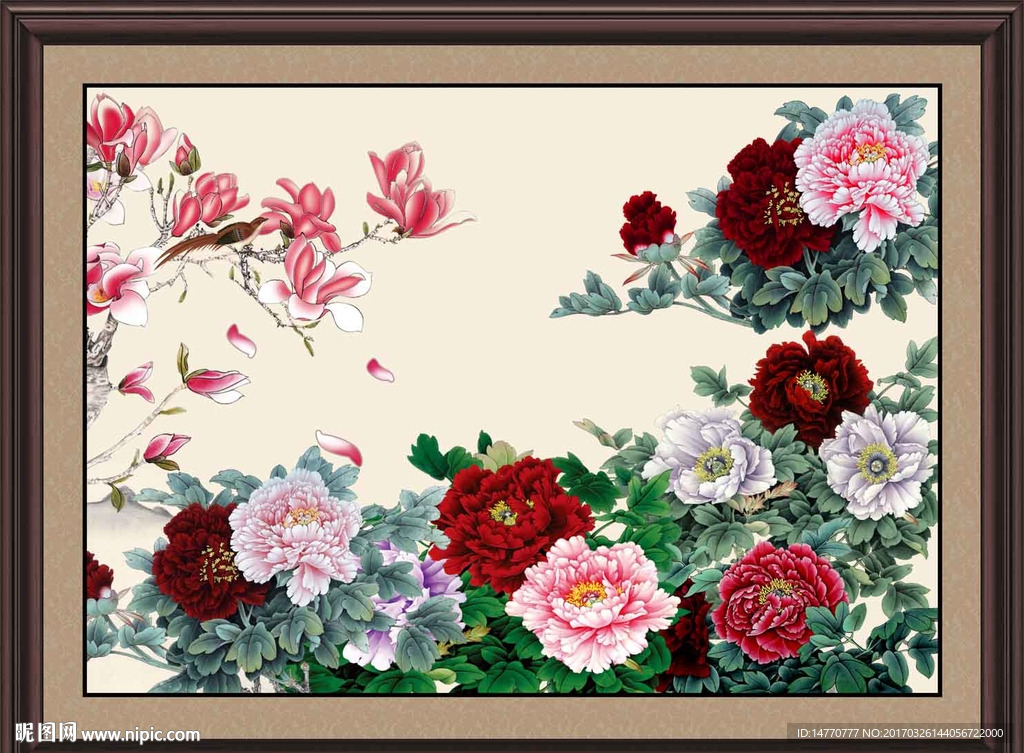 国画牡丹