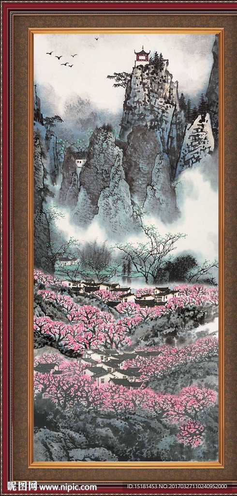 竖幅国画